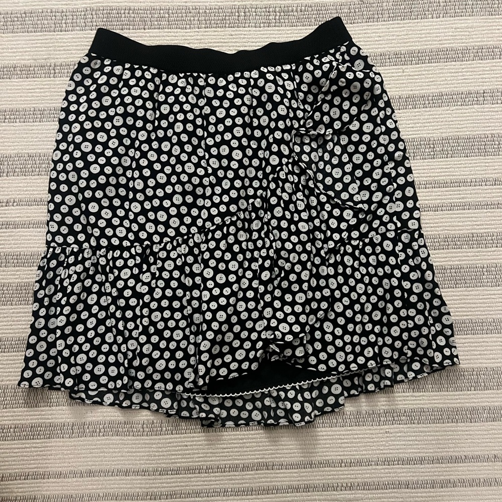 Anthropologie Maeve Lined Black & White Skirt nwot (medium!